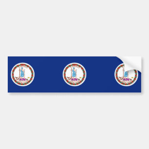 Het Ontwerp van de Vlag van de Staat van Virginia Bumpersticker