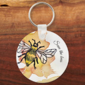 Het ontwerp van de waterverf van de bijen opslaan sleutelhanger (Voorkant)