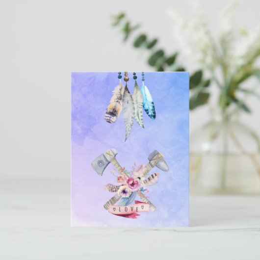 Het Ontwerp van de Waterverf van de Ventilatoren e Briefkaart (Staand voorkant)