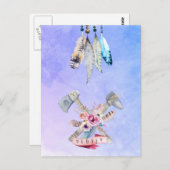 Het Ontwerp van de Waterverf van de Ventilatoren e Briefkaart (Voorkant / Achterkant)