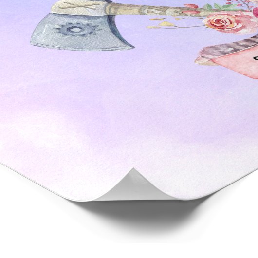 Het Ontwerp van de Waterverf van de Ventilatoren e Poster (Hoek)