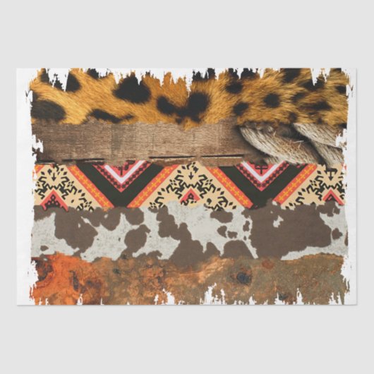 Het ontwerp van de Westerne reeks 12 Tissuepapier (Voorkant)