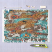 Het ontwerp van de Westerne reeks 16 Tissuepapier (Craft)