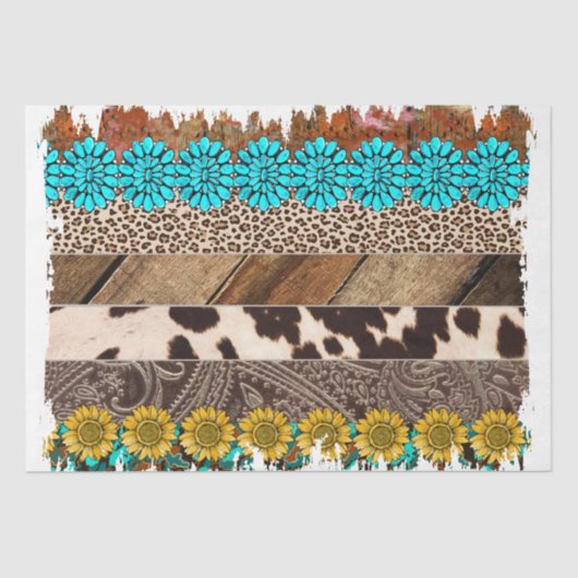 Het ontwerp van de Westerne reeks 23 Tissuepapier (Voorkant)