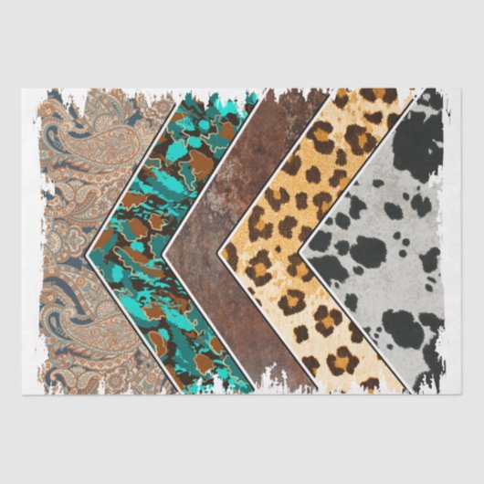 Het ontwerp van de Westerne reeks 25 Tissuepapier (Voorkant)