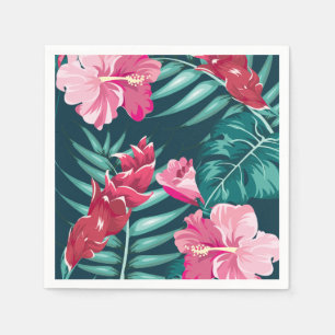 Het ontwerp van de Zomer Exotic Flowers Servet