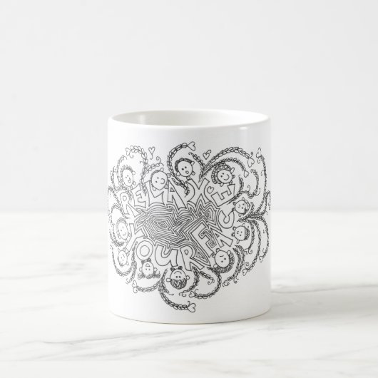 Het ontwerp van de zwarte en witte tankwinkels "Ma Koffiemok (Center)