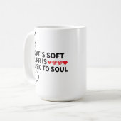 Het ontwerp van een grappige kat, de zuiverheid va koffiemok (Voorkant links)