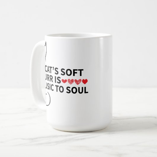 Het ontwerp van een grappige kat, de zuiverheid va koffiemok (Voorkant links)