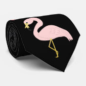 Het Ontwerp van Flamingo Gepersonaliseerd Stropdas (Opgerold)