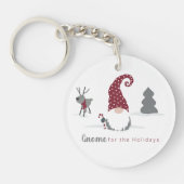 Het ontwerp van Gnome en rendier Scandinavian Tomt Sleutelhanger (Voorkant)