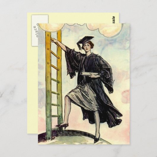 Het Ontwerp van het Afstuderen van het Succes van  Briefkaart (Voorkant / Achterkant)