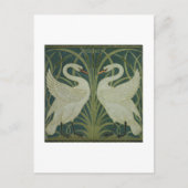 Het ontwerp van het behang 'Swan, Rush and Iris' Briefkaart (Voorkant)