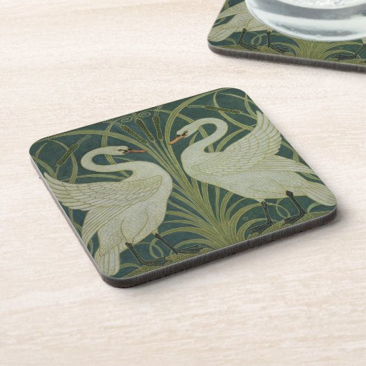 Het ontwerp van het behang 'Swan, Rush and Iris' Drankjes Onderzetter (Linkerzijde)