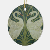 Het ontwerp van het behang 'Swan, Rush and Iris' Keramisch Ornament (Links)