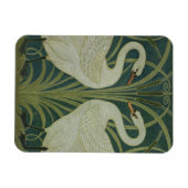 Het ontwerp van het behang 'Swan, Rush and Iris' Magneet (Horizontaal)