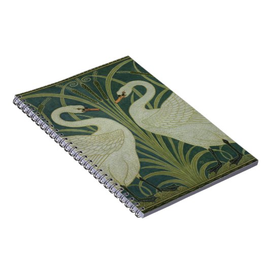 Het ontwerp van het behang 'Swan, Rush and Iris' Notitieboek (Rechterzijde)