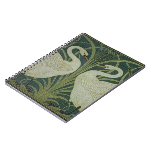 Het ontwerp van het behang 'Swan, Rush and Iris' Notitieboek (Linkerzijde)