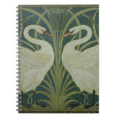 Het ontwerp van het behang 'Swan, Rush and Iris' Notitieboek (Voorkant)