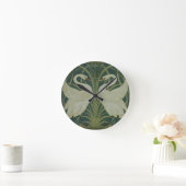 Het ontwerp van het behang 'Swan, Rush and Iris' Ronde Klok (Huis)