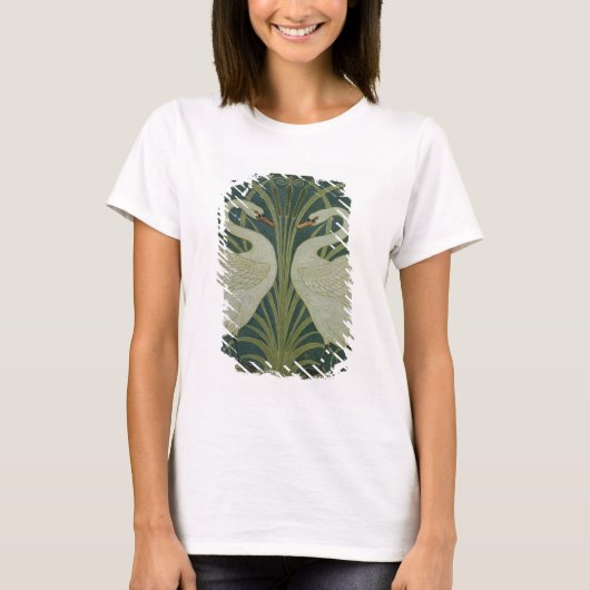 Het ontwerp van het behang 'Swan, Rush and Iris' T-shirt (Voorkant)