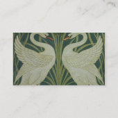 Het ontwerp van het behang 'Swan, Rush and Iris' Visitekaartje (Achterkant)