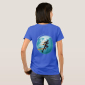 Het ontwerp van het Global Runner T-shirt. T-shirt (Achterkant volledig)