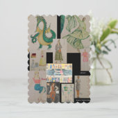 Het Ontwerp van het kostuum: Een wenskaart Feestdagenkaart (Staand voorkant)