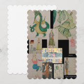 Het Ontwerp van het kostuum: Een wenskaart Feestdagenkaart (Voorkant / Achterkant)