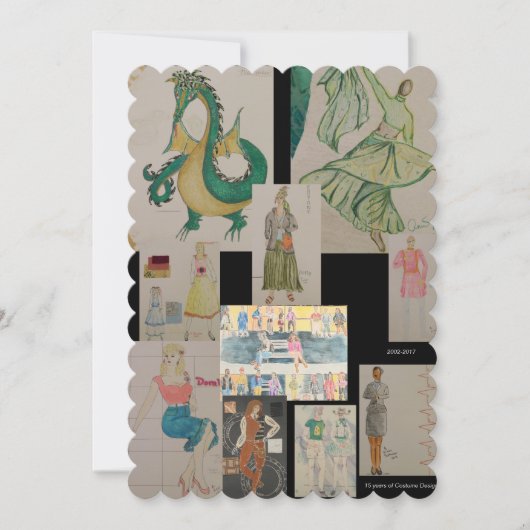 Het Ontwerp van het kostuum: Een wenskaart Feestdagenkaart (Voorkant)