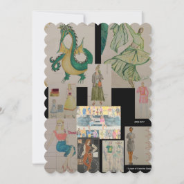 Het Ontwerp van het kostuum: Een wenskaart Feestdagenkaart