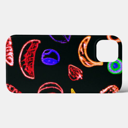 Het ontwerp van het kunstwerk van Neon Fruits Case-Mate iPhone Case (Achterkant (horizontaal))