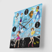 Het Ontwerp van het Meisje van de Muziek van de Vierkante Klok (Hoek)