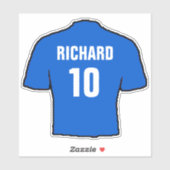 Het ontwerp van het shirt van het football in blau sticker (Vel)