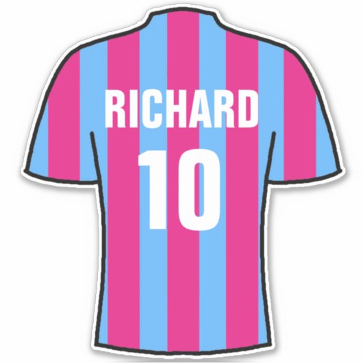 Het ontwerp van het shirt van het football in Clar Sticker (Voorkant)