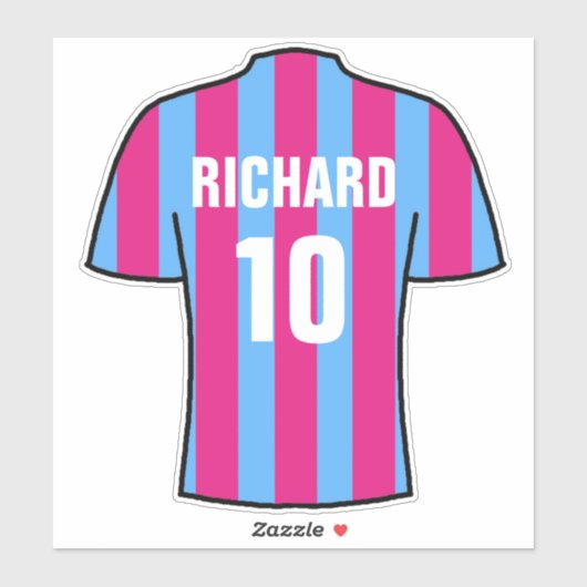 Het ontwerp van het shirt van het football in Clar Sticker (Vel)