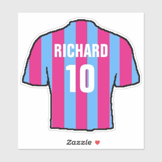 Het ontwerp van het shirt van het football in Clar Sticker (Vel)