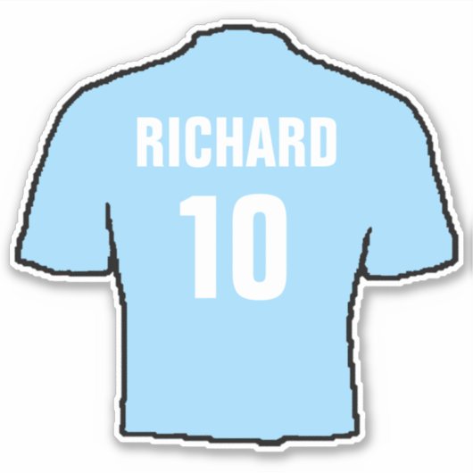 Het ontwerp van het shirt van het football in lich sticker (Voorkant)