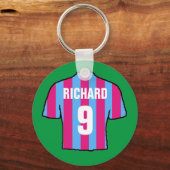 Het ontwerp van het shirt van het football is in k sleutelhanger (Achterkant)