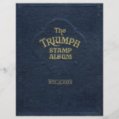 Het  ontwerp van het Triumph Stamp Album Flyer (Achterkant)