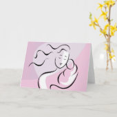 Het Ontwerp van het Wenskaart van het moederschap Kaart (Gele Bloem)