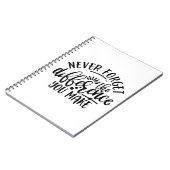 Het ontwerp van leraren vergeet nooit het verschil notitieboek (Linkerzijde)