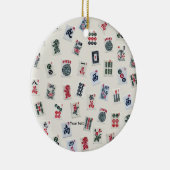 Het ontwerp van Mah Jongg-tegels personaliseren Keramisch Ornament (Rechts)