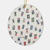 Het ontwerp van Mah Jongg-tegels personaliseren Keramisch Ornament (Links)