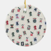 Het ontwerp van Mah Jongg-tegels personaliseren Keramisch Ornament (Achterkant)