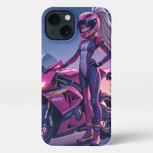Het ontwerp van Pink Girl iPhone Hoesje (Achterkant)