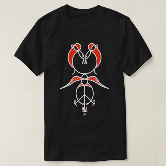 Het ontwerp van twee zogende vogels t-shirt (Design voorkant)