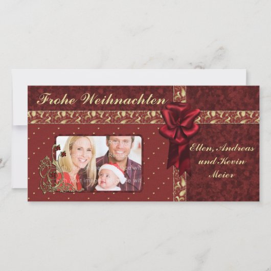 Het Ontwerp van Weihnachts van Festliches Feestdagenkaart (Voorkant)