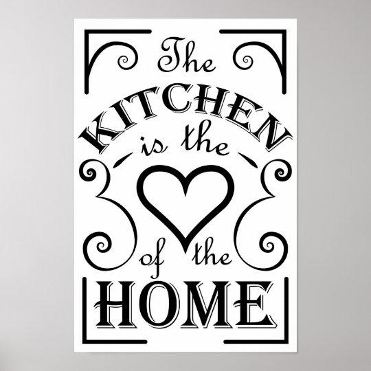 Het ontwerpcitaat van de keuken poster Zazzle.nl