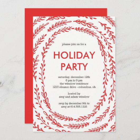 Het ontwerpen de Bijkantoren Moderne Uitnodigingen (Voorkant / Achterkant)